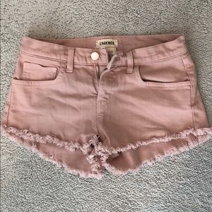 L’AGENCE blush colored shorts